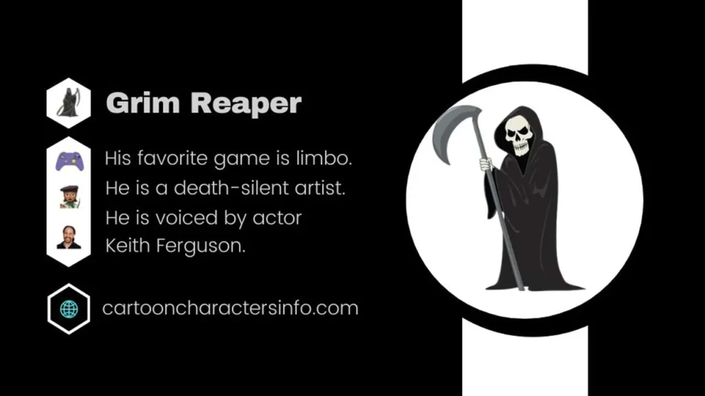 Grim Reaper from The Grim Adventures of Billy Mandy Infographic Grim Reaper Infographic